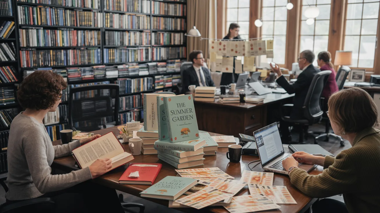 Inside of a book publishing company