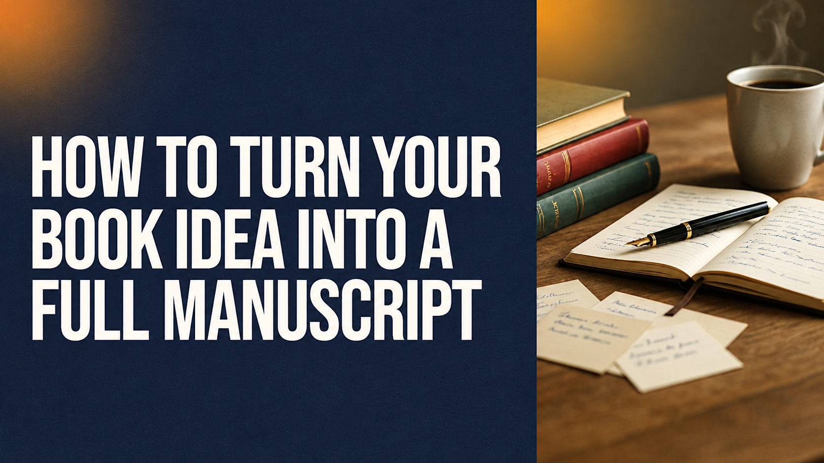 An open notebook along with small notes scattered on the table.
